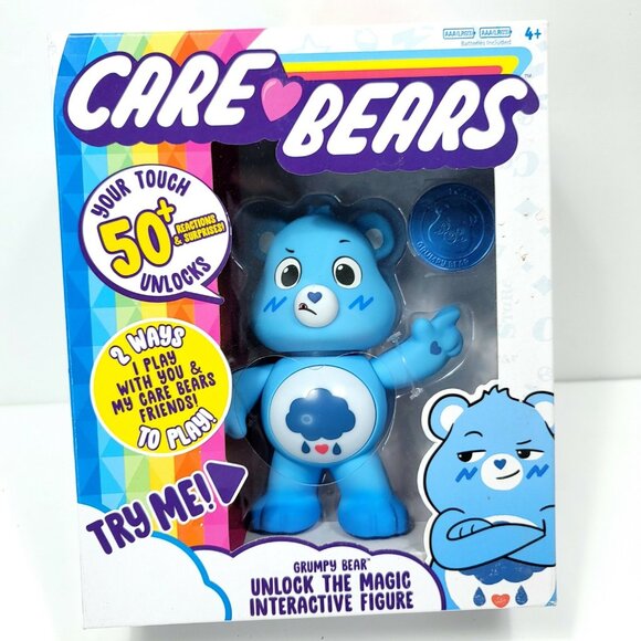Care Bears Grumpy Bear Interactive Talking Singing 50+ Reactions Actin Figure - Picture 1 of 5